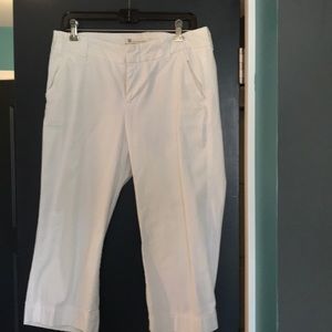 White cropped chinos